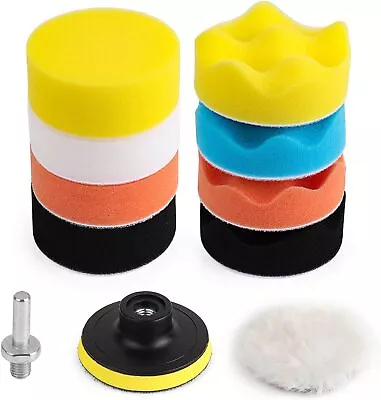 11Pcs 3Inch Polishing Pads Sponge Waxing Foam Buffing Kit Car Polisher For Drill • $7.99