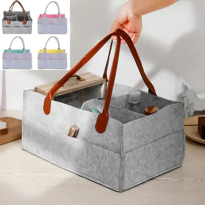 £4.95 • Buy Baby Diaper Nappy Mummy Changing Bag Caddy Organizer Felt Storage Carrier Bag UK