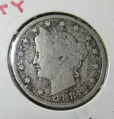 1884 US Liberty V Barber Nickel 5 C CENT 📷📸 AS PICTURED 📷📸 • $14.99