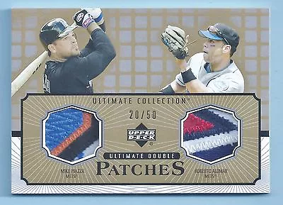 Mike Piazza Roberto Alomar 2002 Ultimate Collection Gold 7 Color Dual Patch /50 • $103