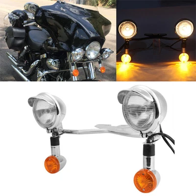 $69.99 • Buy Passing Turn Signal Spot Light Bar For Yamaha V Star 650 950 1100 Custom Classic