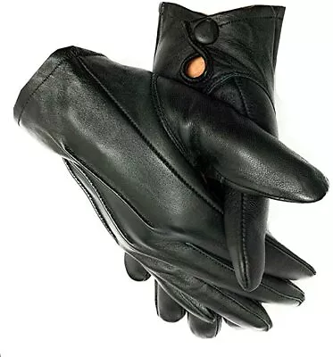 Men's Driving Cycling Dress Genuine Lambskin Unlined Leather Gloves • $20.99