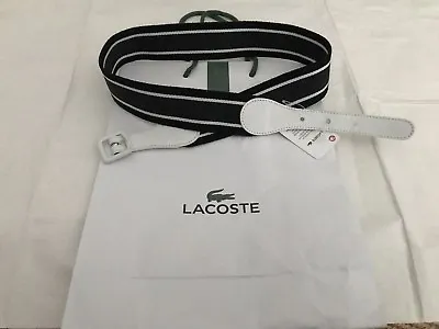 Lacoste Women’s Belt New+tag+white Leather Buckle &fastener 80cms/32in (france) • £13