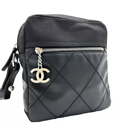 CHANEL COCO Paris-Biarritz Shoulder Bag Leather Black 240408N • $1707.84