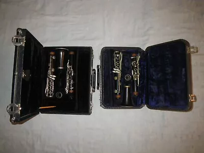 LOT OF 2 VINTAGE LEBLANC WOOD CLARINETS For REPAIR/RESTORATION -NOBLET NORMANDY • $99.99