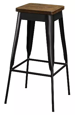 Howard Miller Garrison Bar Stool 697042 Dark Brown-Stained Hardwood Rustic Chair • $199