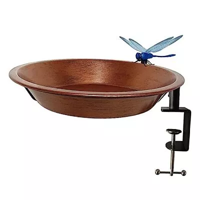 Deck Mounted Bird Bath For Outdoors 11.5 Inches Metal Birdbath Bowl With  • $41.80