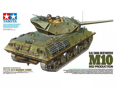 Tamiya 1:35 US Tank Destroyer M10 Mid Production Model Kit 35350 • $40.99