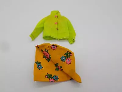 Vintage Barbie 1971 Skipper Little Miss Midi #3468 HTF Lime Green SHIRT & SKIRT • $9.99