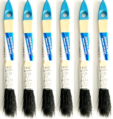 6 X 12mm 1/2inch DISPOSABLE PAINT BRUSHES PAINTING BRUSH DECORATING DECOR GLOSS • £5.79