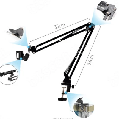 £11.59 • Buy Mic Microphone Stand Suspension Boom Scissor Arm Holder Studio Broadcast Desktop