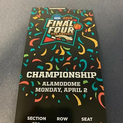 2018 NCAA Men's Basketball Tournament Final Souvenir Ticket - Villanova-Michigan • $5.99