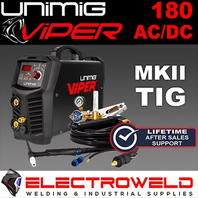 UNIMIG Viper 180 AC/DC MK II Tig Stick Welder + T2 Torch Mark 2 ACDC U12001K • $1639