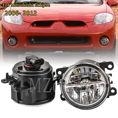 For Mitsubishi Eclipse 06-2012 Pair Clear Lens Bumper LED Fog Light Driving Lamp • $27.91