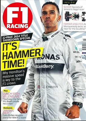 F1 Racing Magazine November 2014 Lewis Hamilton Jacques Villeneuve Romain Grosje • £4.99