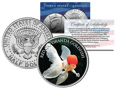 RED CAP ORANDA GOLDFISH *Fish Series* JFK Kennedy Half Dollar U.S. Coin • $8.95