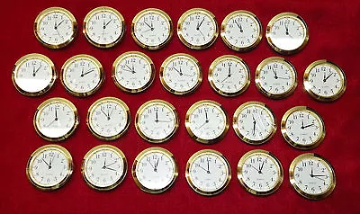 Seiko Mini Insert Clock Movement LOT OF 25 NEW Quartz Battery Fit Up 1 7/16   • $180