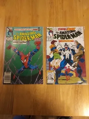 Amazing Spiderman #373 Invasion Of Spider Slayers/#374 Venom Attacks Jan/Feb1992 • $20.99