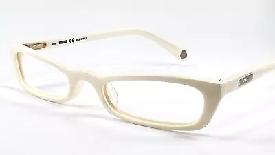 Moschino MO01904 Women's Plastic Half Eye Eyeglass Frame Ivory 49-20 Italy • $48.97