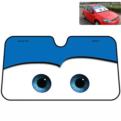 Car Visor Cartoon Blue Foils Eye Pattern Windshield Sunshade Cover 51.2X27.56in • $22.40