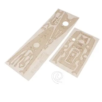 1/350 Wooden Bismarck Battleship Warship Deck Unassembled DIY Upgrade Parts • £15.96