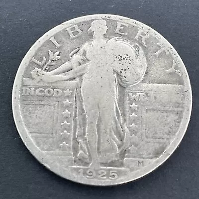1925-P 25C Silver Standing Liberty Quarter Dollar • $6.51