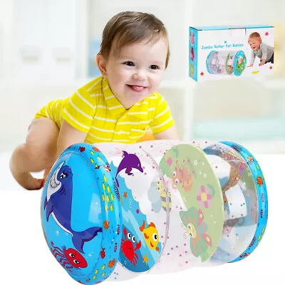 Baby Crawling Toys 6-12 Months Inflatable Tummy Time Toys Sensory Rolling Toys • £11.89