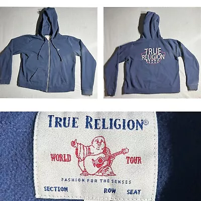 True ReligionFull Zip Hoodie Blue Size L • $32.99