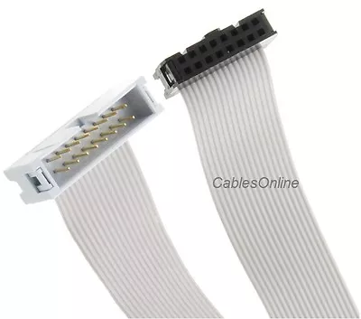 16-Pin (2x8) 2.54mm-Pitch Male/Female 16-wire IDC Flat Ribbon Extension • $7.45