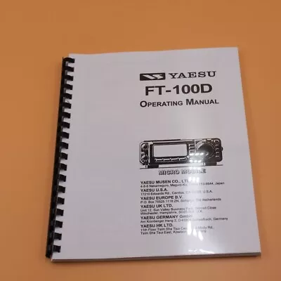 Yaesu  FT-100D Instruction Manual Operating Guide  Manual & Protective Covers • $20.99