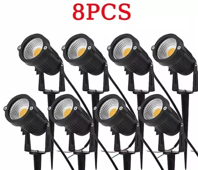 8 Pack LED Landscape Lighting 5W Waterproof Outdoor Spotlight 5000K 120 Volts • $49