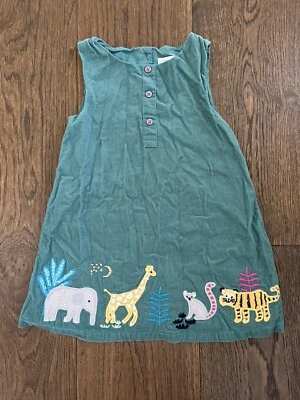 $8 • Buy John Lewis Size 12-18 Months Baby Girls Fine Green Cord Size 1 Animal Dress EUC