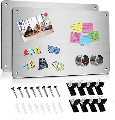 2Pack Magnetic Board 17.5  X 11.4  Magnet Bulletin Board Is Suitable For Display • $37.88