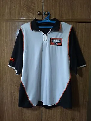 Yorkshire County Cricket Club Asics Shirt Training Jersey 90s 1990s Men Size L • £67.26