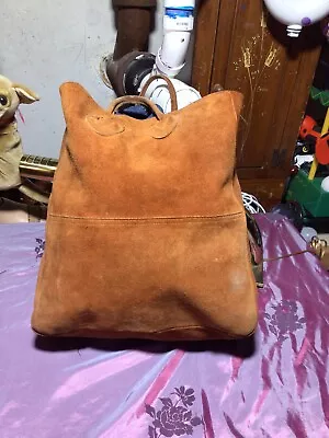 Vintage 70s LL BEAN Suede Leather Tote Large  • $19.99