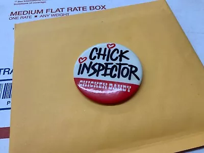 Vintage Chicken Dandy Chick Inspector Detroit Restaurant Advertising Pinback • $9