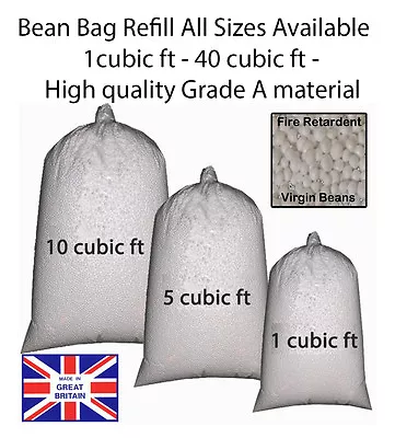 Bean Bag Refill Booster Polystyrene Beanbag Beads Filling Top Up Bag Beans Balls • £110