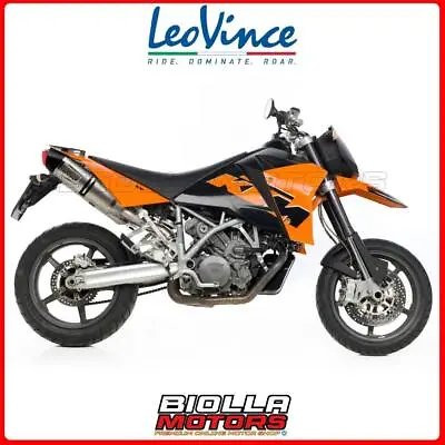 8414e Kit Mufflers Leovince Ktm 990 Sm Supermoto 2008 - 2010 Lv One Evo Stainles • $863.80