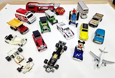 £1.20 • Buy Vintage Matchbox Corgi 17 Vehicles Transporter Bus Cars Aeroplane Racing Cars