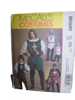 McCall's M5500 Costume Sewing Pattern Medieval Tunic Helmet Gauntlet Renaissance • $5.99