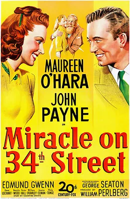 Miracle On 34th Street - 1947 - Movie Poster • $9.99