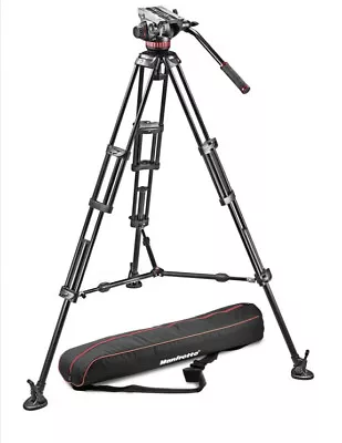 Manfrotto MVH502A546BK-1MVH502A Fluid Head And 546B Tripod With Mid Spreader • $649.99