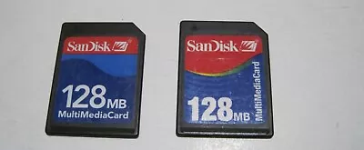 SanDisk 128MB  Memory Stick Multi Media Card  Used 2pcs • $12