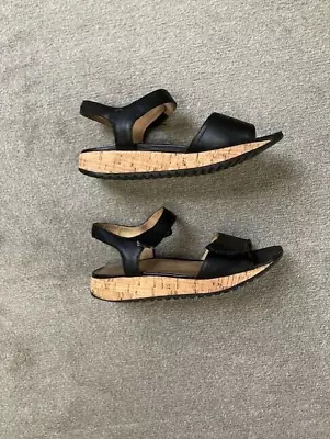 Ziera Neva Black Sandals 38XW Adjustable  Straps • $20