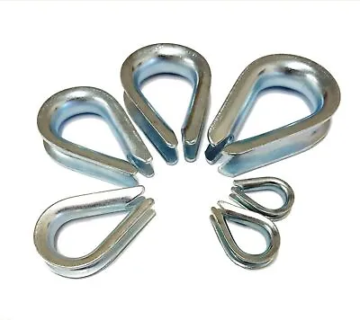 £2.08 • Buy THIMBLE THIMBLES WIRE CABLE ROPE GALVANISED CABLE LOOP CLIPS CLAMPS 2mm - 20mm