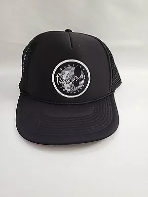 Otto Volcom Roped Mesh Snapback Mens Trucker Hat Cap Black NWOT • $19.88