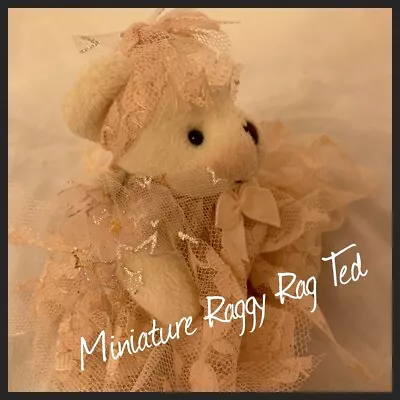£5.50 • Buy Miniature Raggy Rag Lace Ted , Teddy Bear .