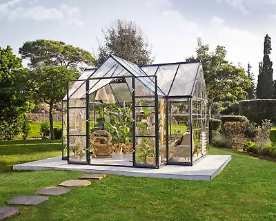 High Walk-in Greenhouse Polycarbonate Aluminium Vent Victory Orangery • £1649