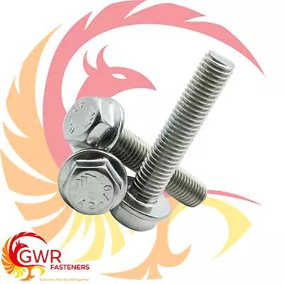 M5 M6 M8 M10 Flanged Hexagon Head Bolts - Flange Hex Screws - A2 Stainless Steel • £164.74