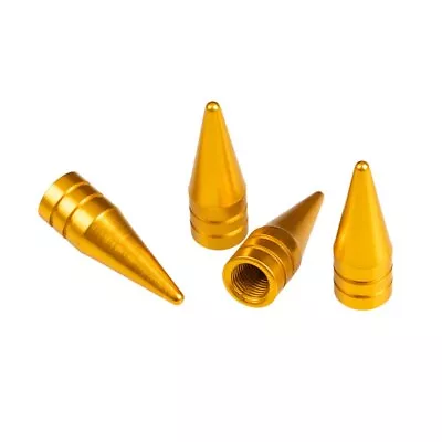 4x Sharp Pointed Spikes Bullet Valve Stem Caps Covers Tire Screws Metal Aluminum • $7.75